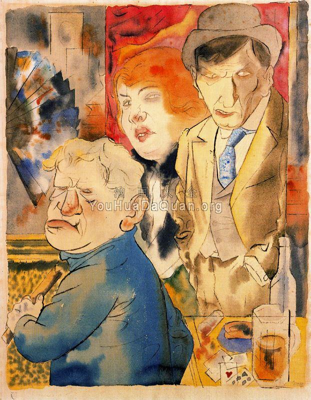 Ganoven an der Theke - 乔治·格罗兹